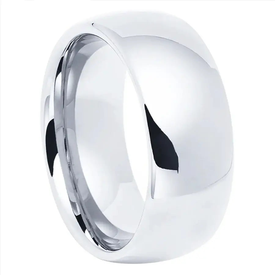 10mm Tungsten Ring - White Gold / 13 - rings