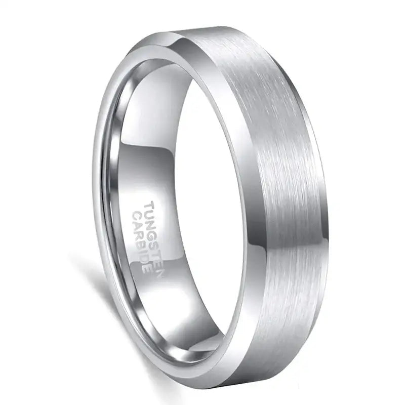 4mm Silver Tungsten Ring - rings