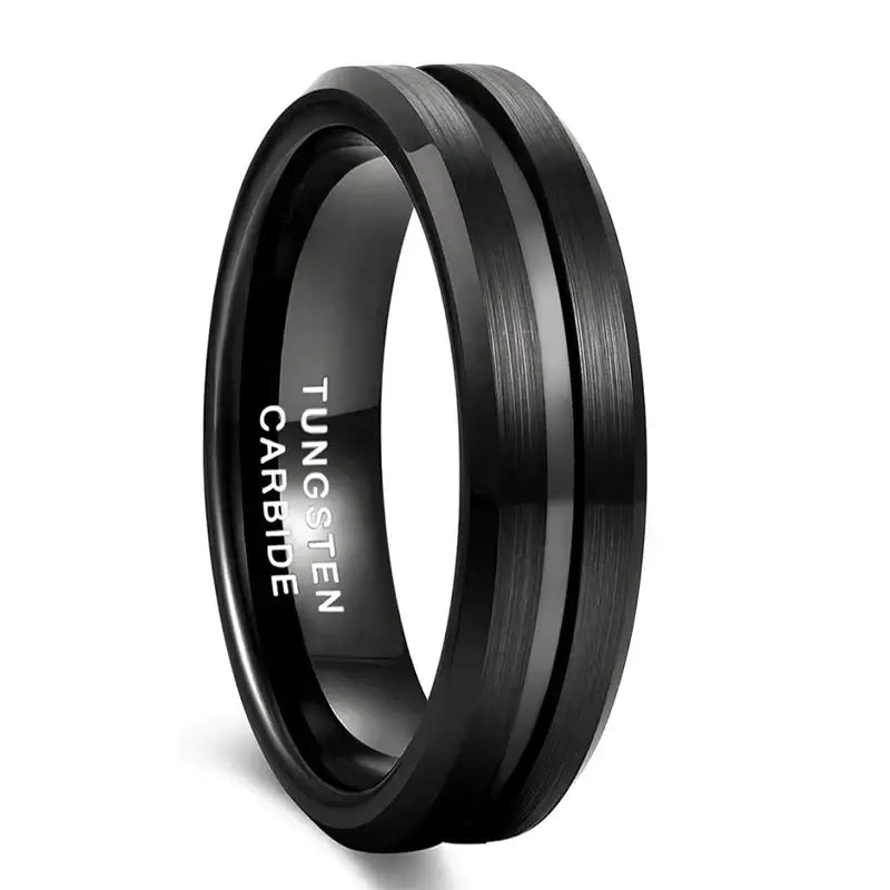 6mm Black Tungsten Ring - 15