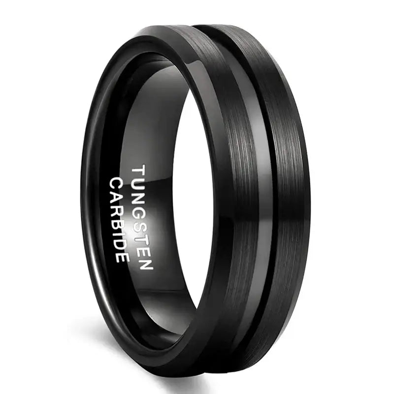6mm Black Tungsten Ring