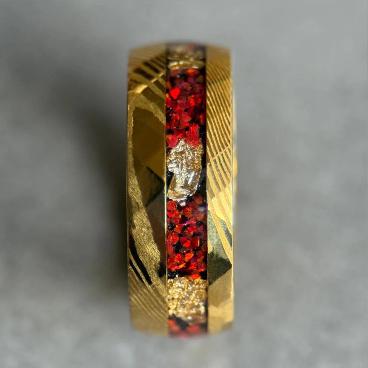 Mens Damascus Wedding Ring
