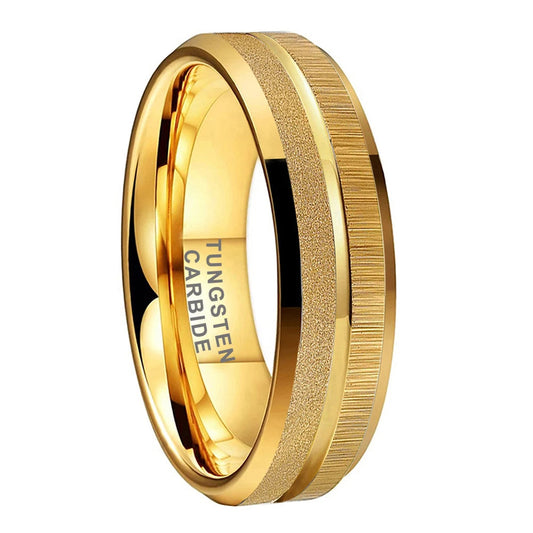 Gold Plated Tungsten Ring