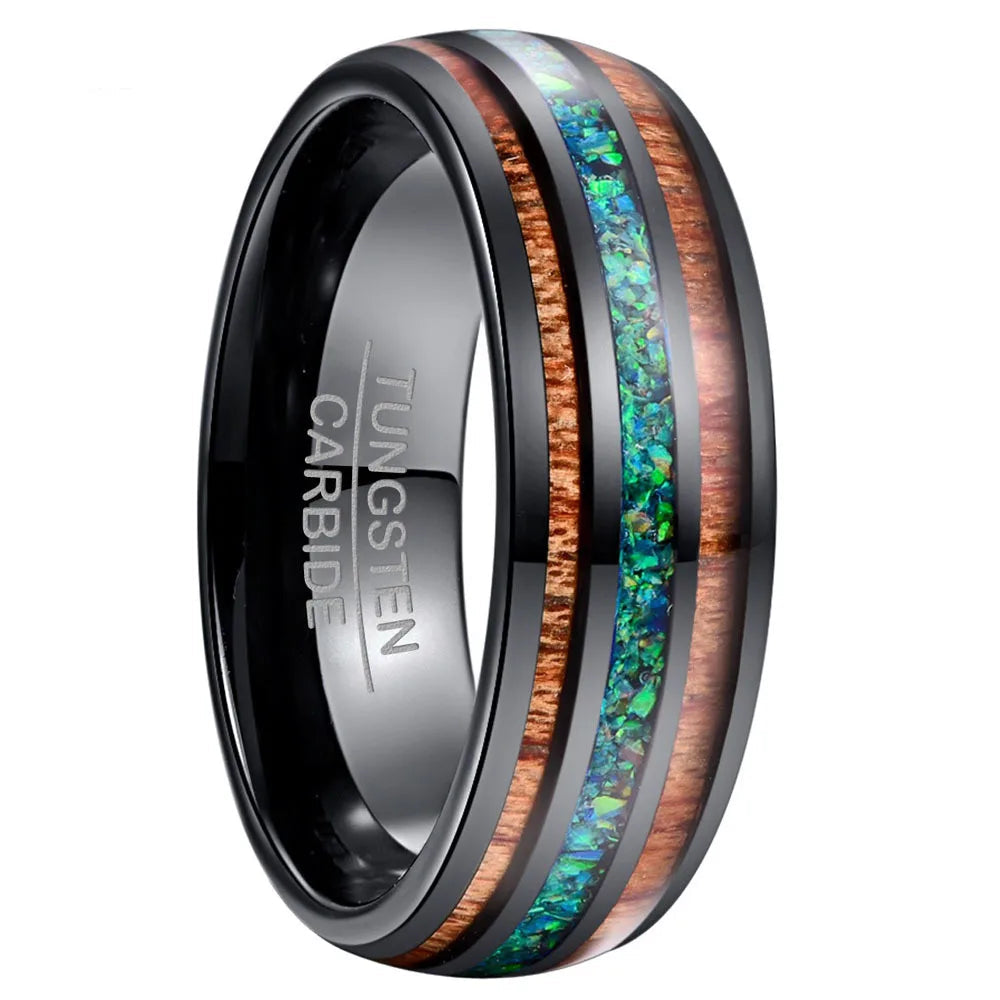 Mens Tungsten Wood Ring