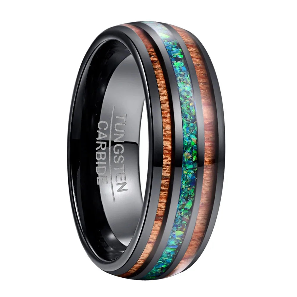 Mens Tungsten Wood Ring