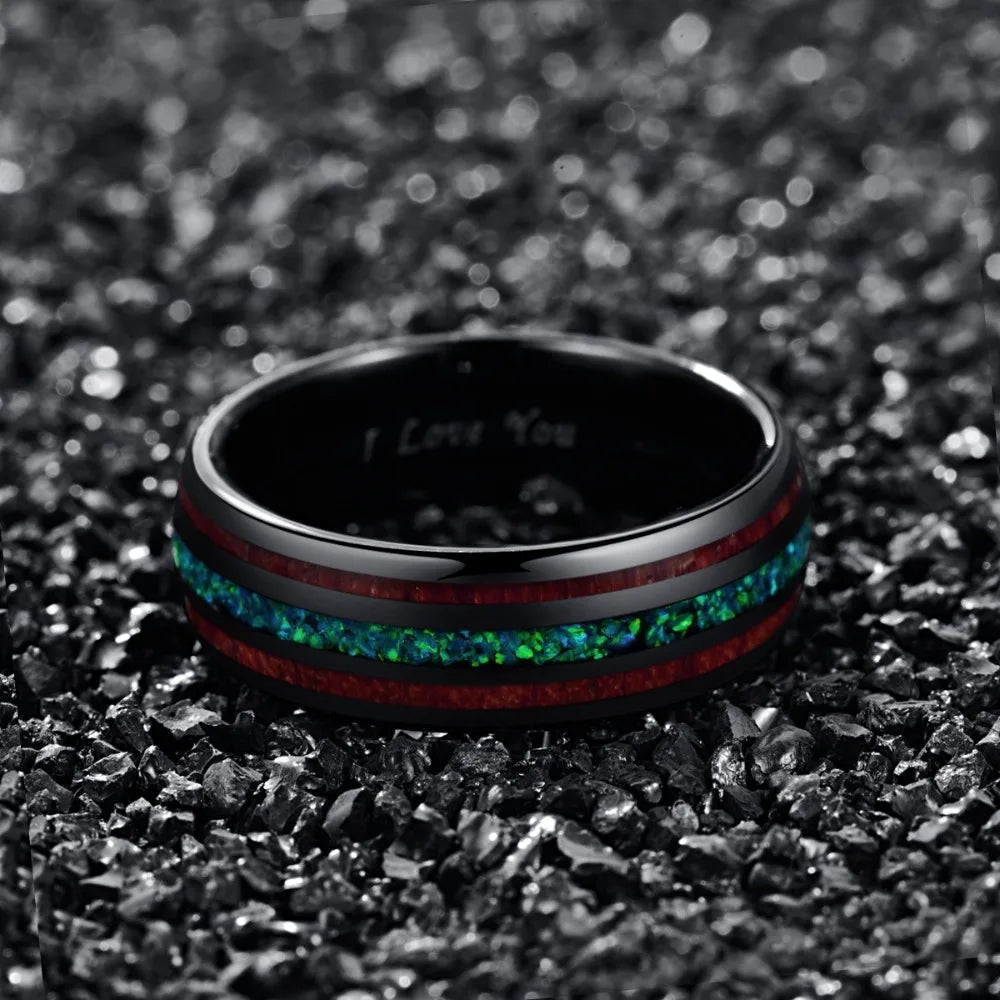Mens Tungsten Wood Ring