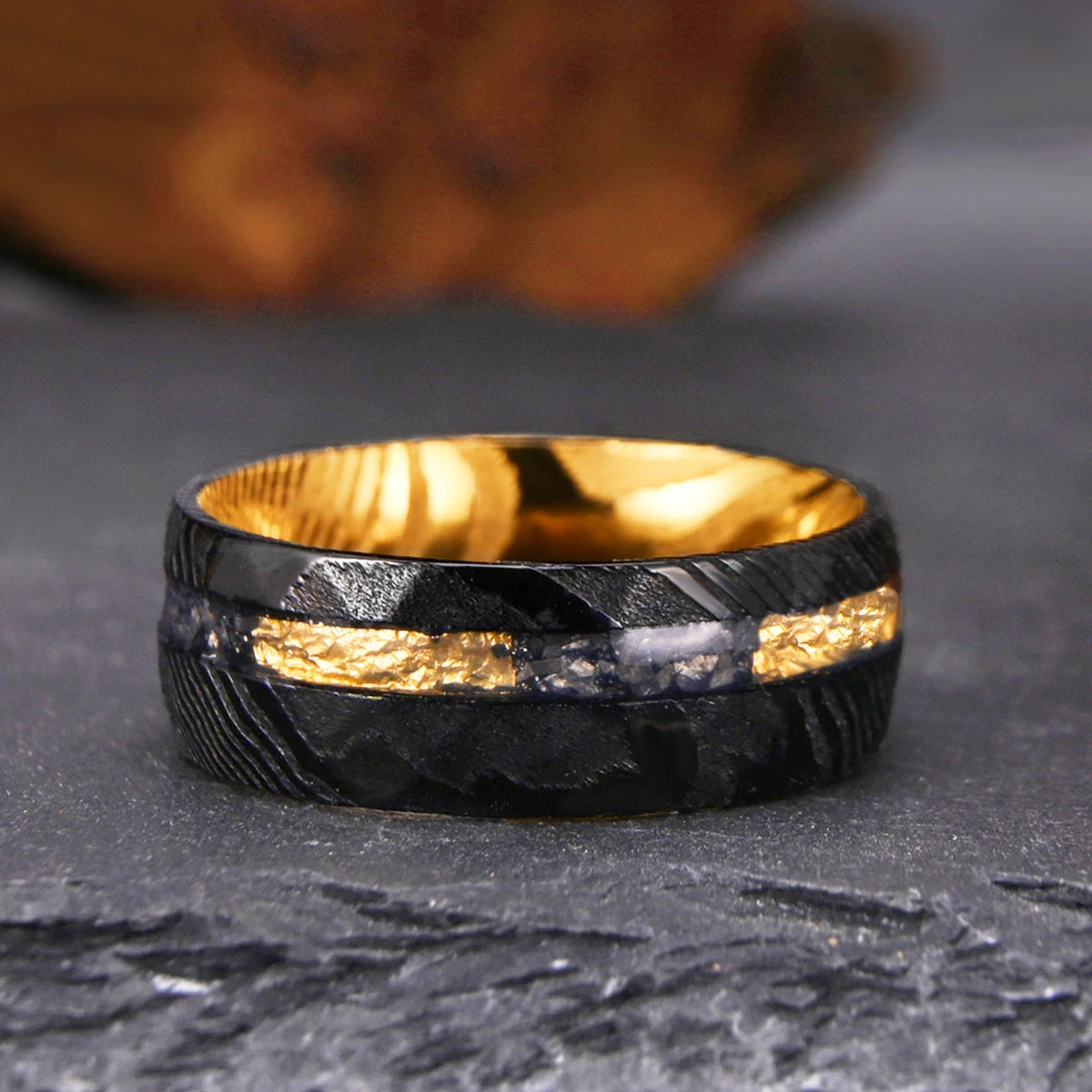 Damascus Steel Engagement Ring
