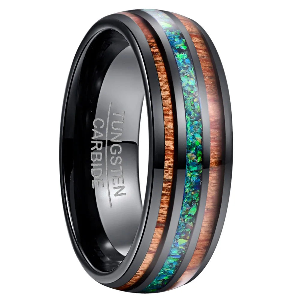 Mens Tungsten Wood Ring