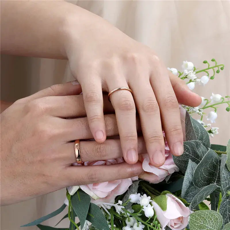 Rose Gold Plated Tungsten Ring