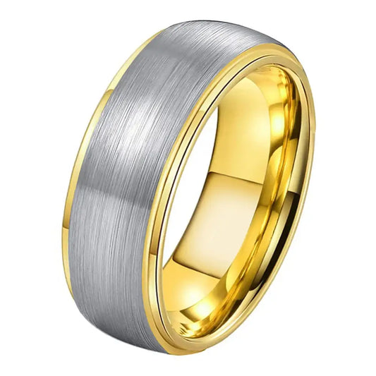 Tungsten Domed Ring - Gold 8mm / 9 - rings