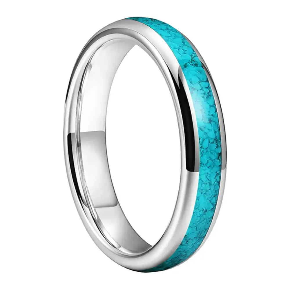 Tungsten Turquoise Ring - rings