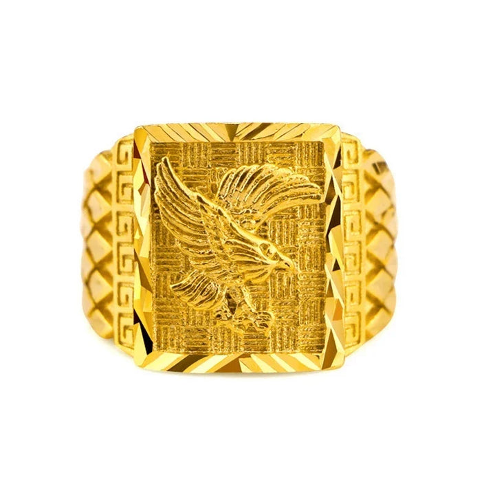 18k gold eagle ring - resizable / Gold