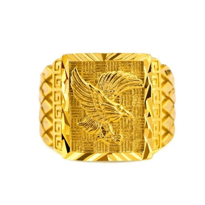 18k gold eagle ring - resizable / Gold