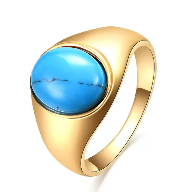 3 Stone Turquoise Ring - CG1508 / 8