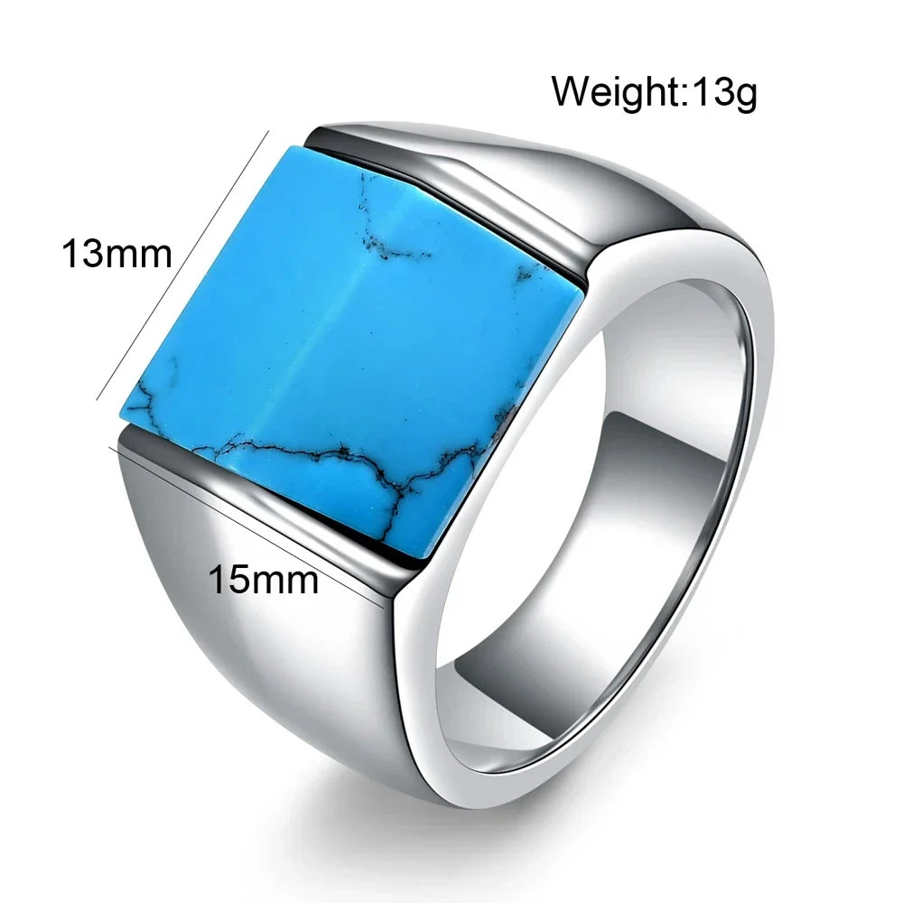 3 Stone Turquoise Ring