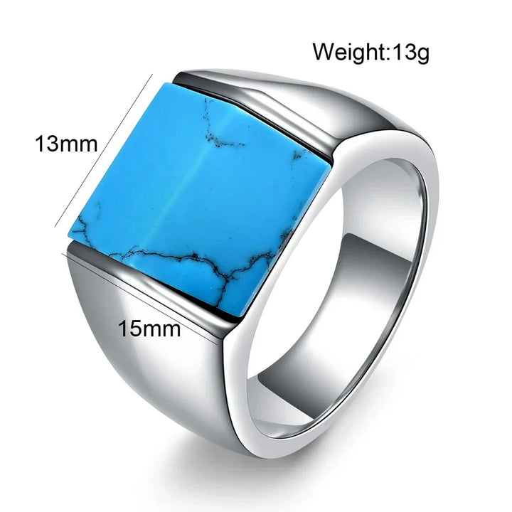 3 Stone Turquoise Ring