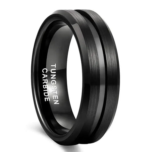 6mm Black Tungsten Ring