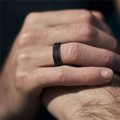 6mm Black Tungsten Ring