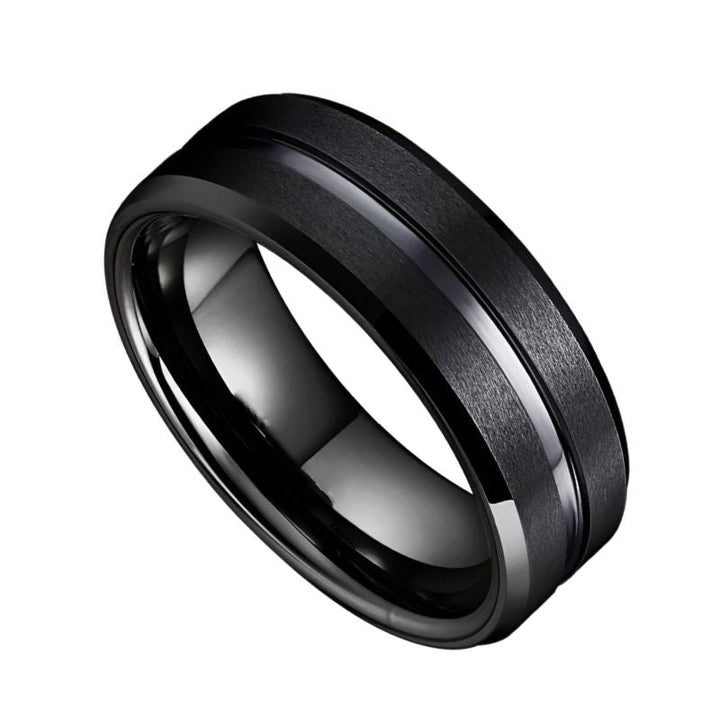 8MM Black Tungsten Ring