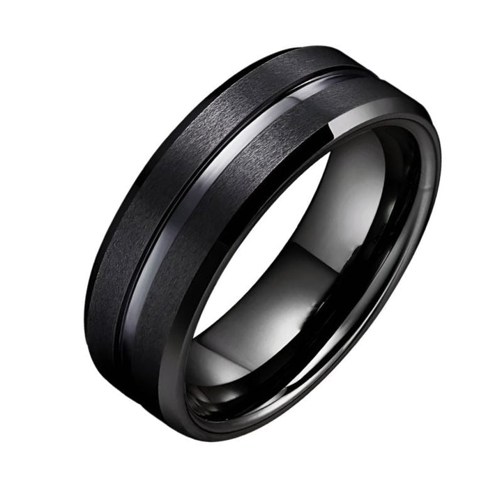 8MM Black Tungsten Ring
