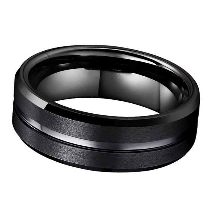 8MM Black Tungsten Ring