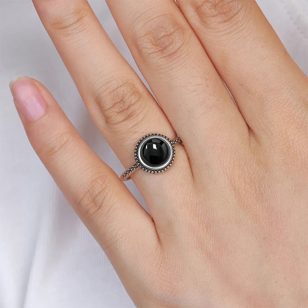 925 Silver Black Onyx Ring