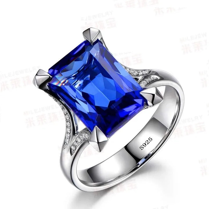 925 Sterling Silver Sapphire Ring