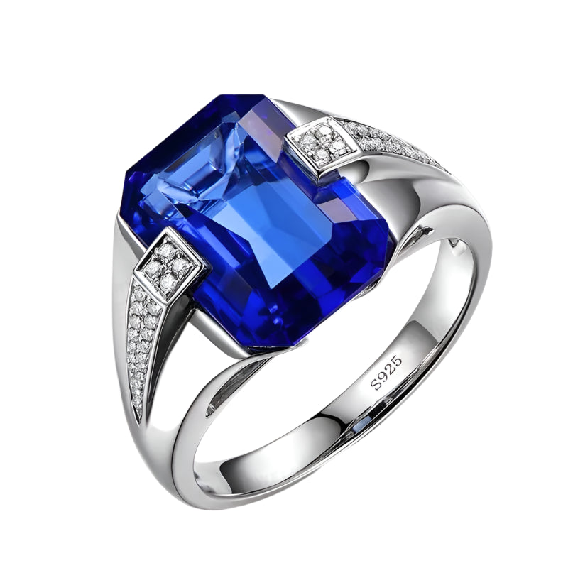925 Sterling Silver Sapphire Ring