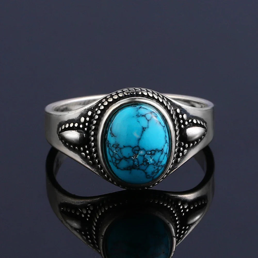 925 Vintage Ring - Turquoise / 6