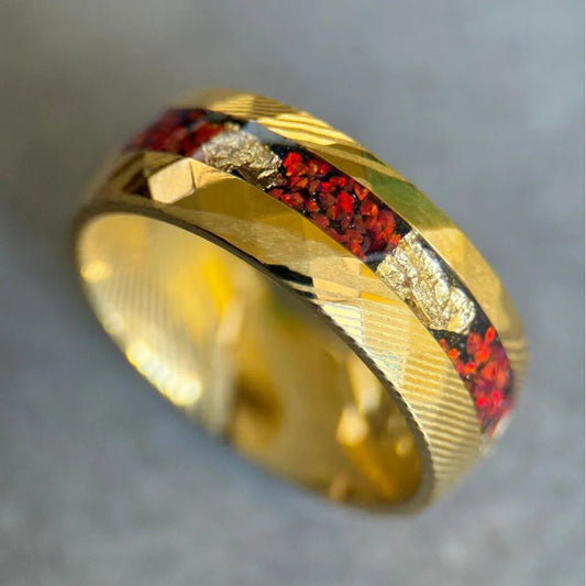 Mens Damascus Wedding Ring