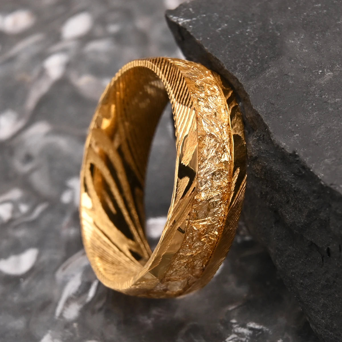 Damascus Steel Wedding Ring