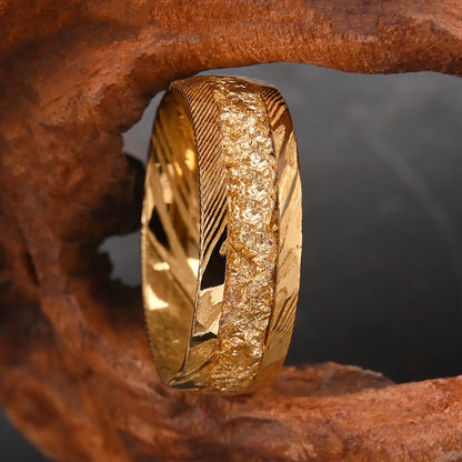 Damascus Steel Wedding Ring