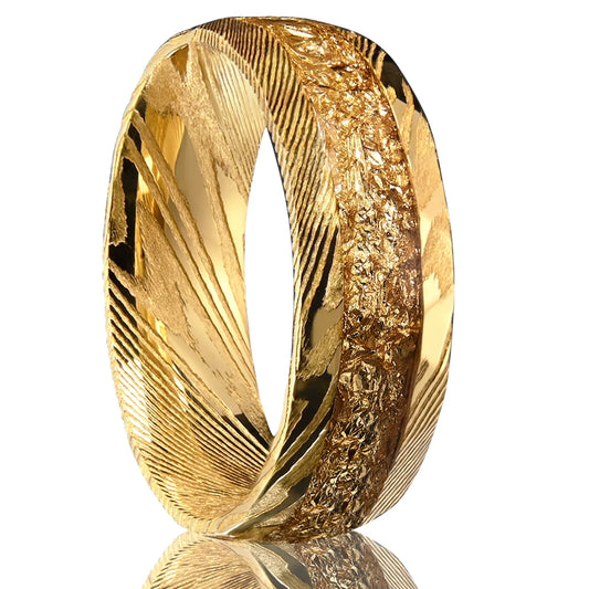 Damascus Steel Wedding Ring