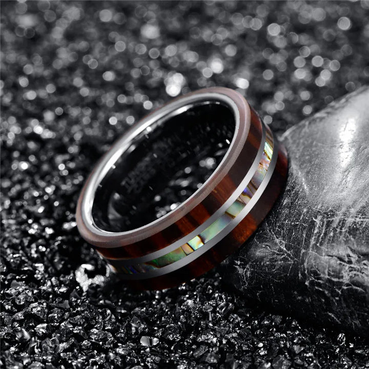 Abalone Band Ring