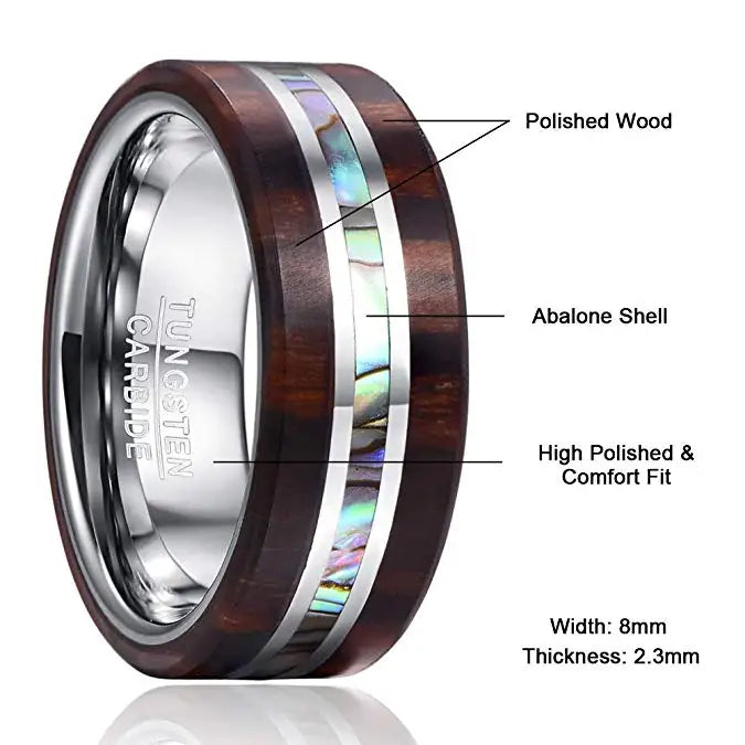 Abalone Band Ring