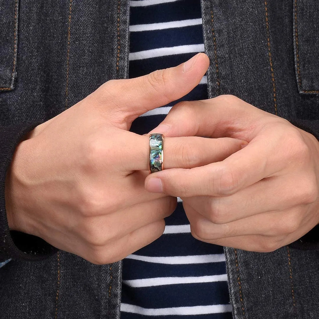 Abalone Shell Engagement Ring