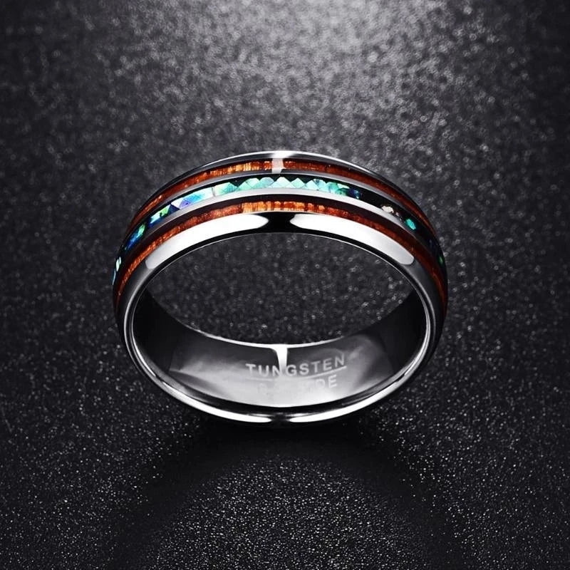 Abalone Wood Ring