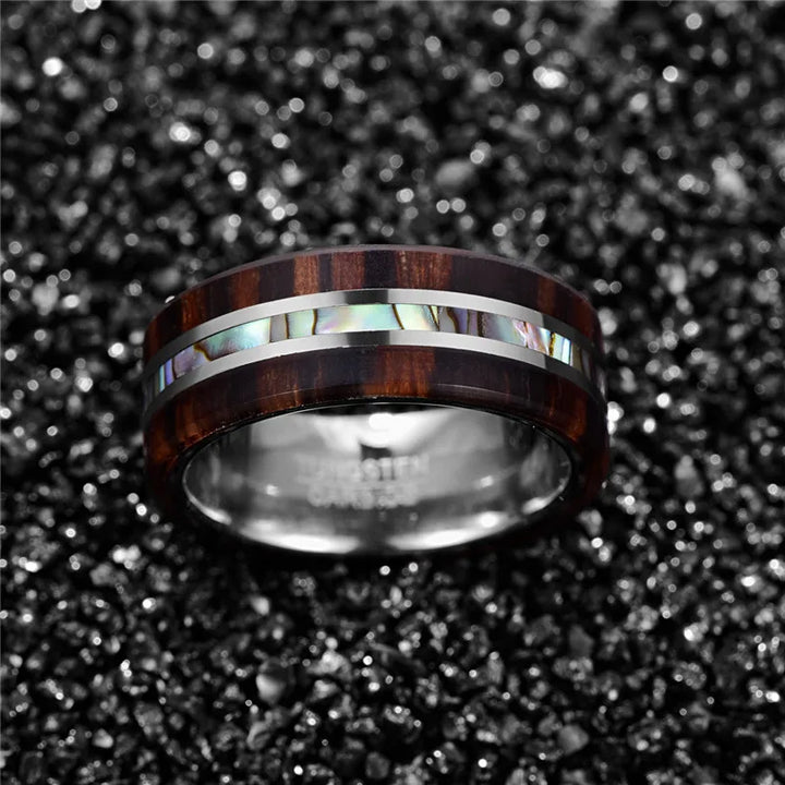 Abalone Band Ring