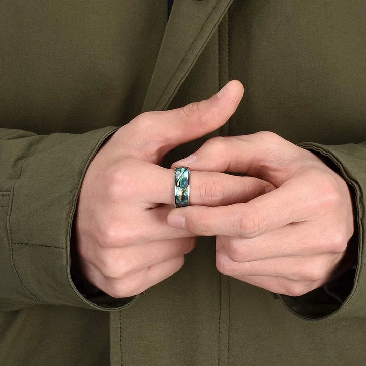 Abalone Shell Engagement Ring