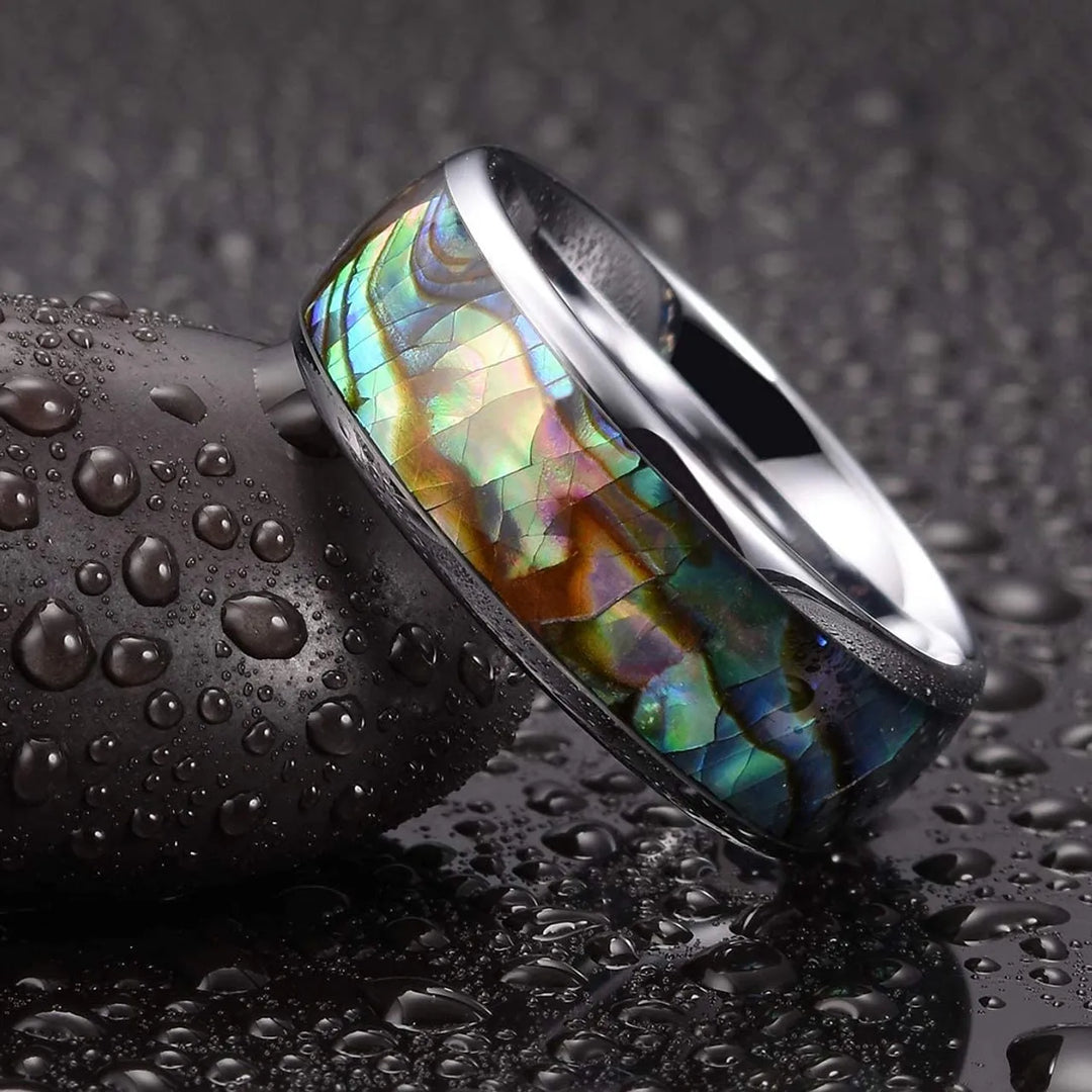 Abalone Shell Engagement Ring