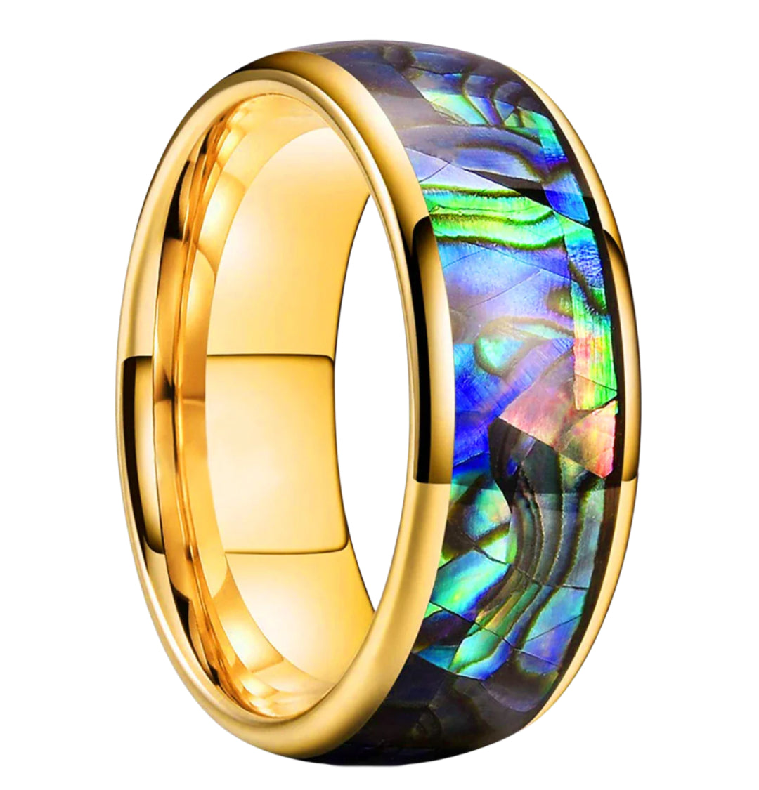 Abalone Shell Engagement Ring