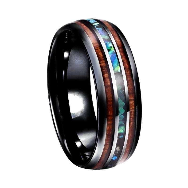 Abalone Wood Ring