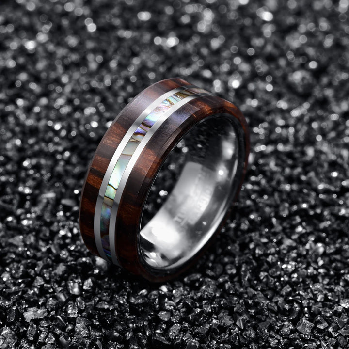 Abalone Band Ring