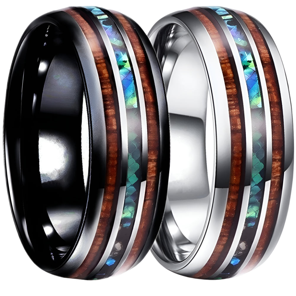 Abalone Wood Ring
