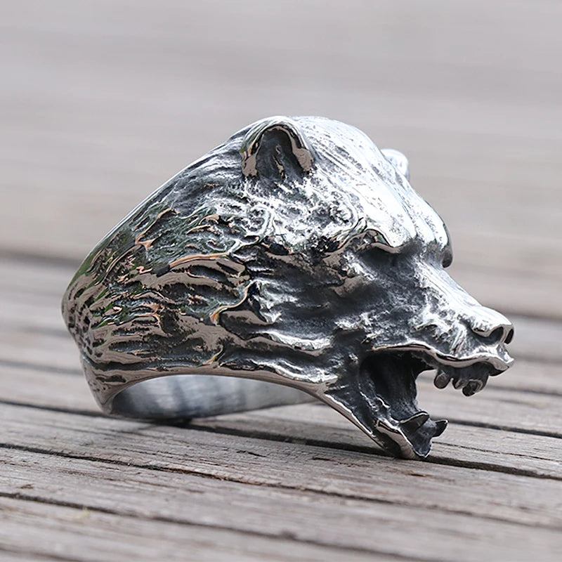 Bear Head Ring