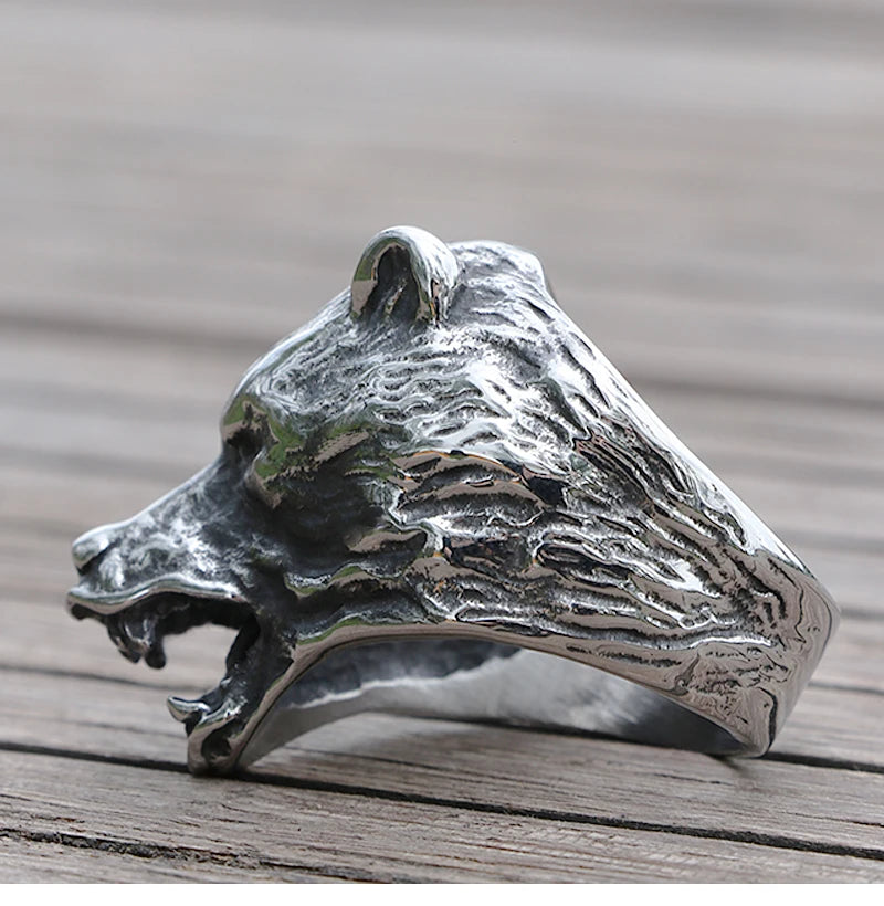 Bear Head Ring