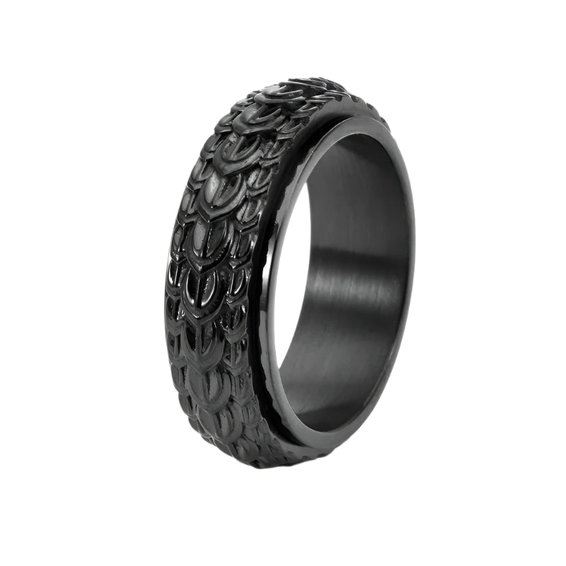 Black Dragon Scale Ring