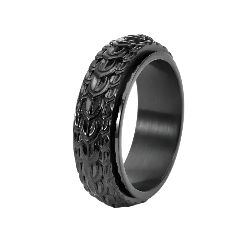 Black Dragon Scale Ring