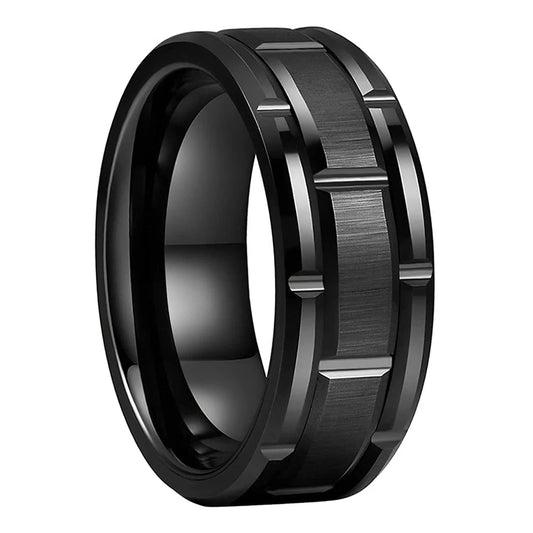Black Plated Tungsten Ring