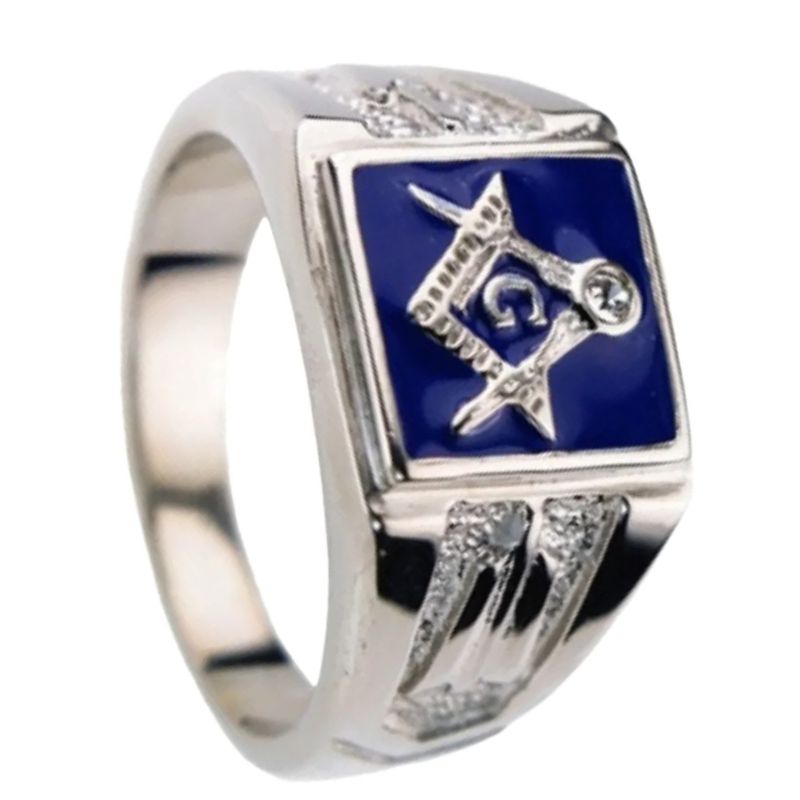 Blue Masonic Ring