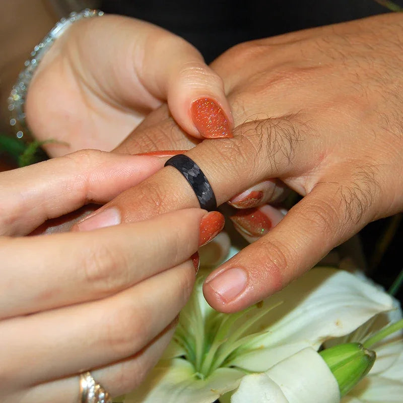 Brushed Black Tungsten Ring